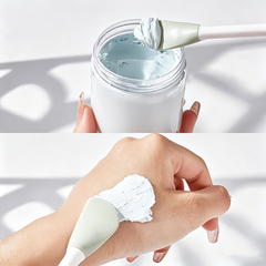 Double-Headed Silicone Facial Mask Brush - Cleansing & Massage + Application 2-in-1, Deep Pore Cleaning / Even Mud Mask Spread / Gentle Exfoliation
