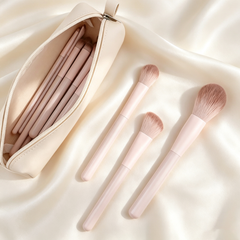 Taoyao 12-Piece Makeup Brush Set - Soft Bristles, Portable Full Kit for Beginners, Includes Storage Pouch for Eyeshadow, Blush, Contour & Concealer